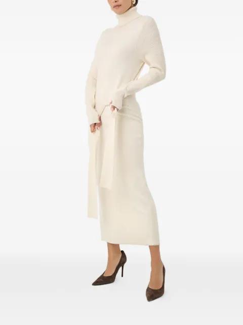 Logan turtleneck ribbed dress by TOCCIN