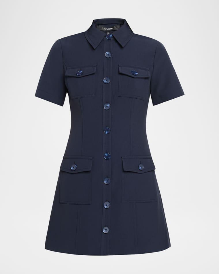 Lydia Short-Sleeve Mini Dress by TOCCIN