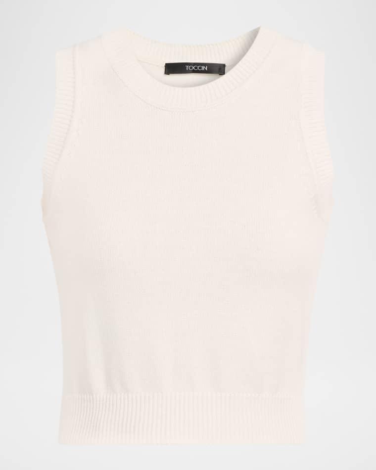 Maci Cotton-Cashmere Tank Top by TOCCIN