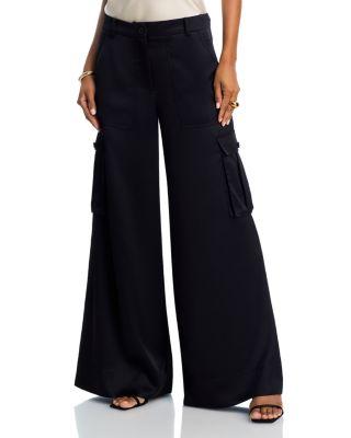 Maia Silky Satin Cargo Pants by TOCCIN