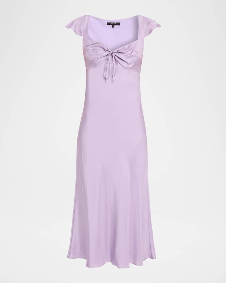 Marcella Bias-Cut Silk Slip Dress by TOCCIN
