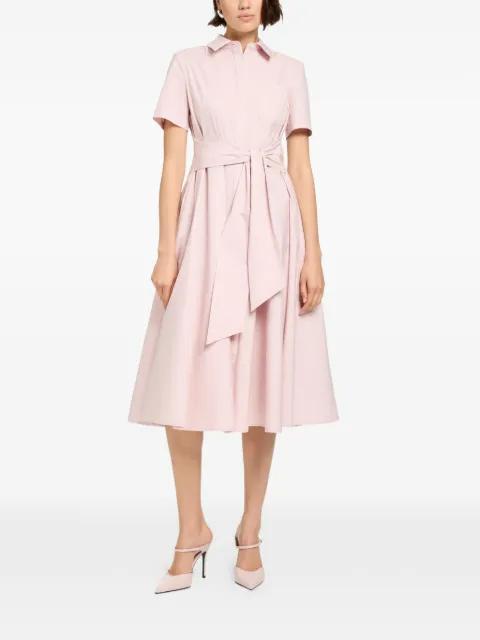 Megan  tie-front short-sleeve shirt dress by TOCCIN