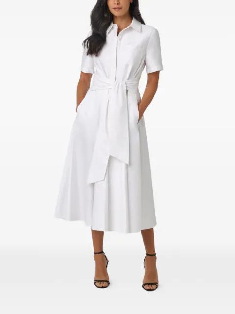 Megan tie-front short-sleeve shirt dress by TOCCIN