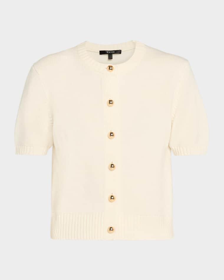 Pippa Short-Sleeve Cardigan by TOCCIN