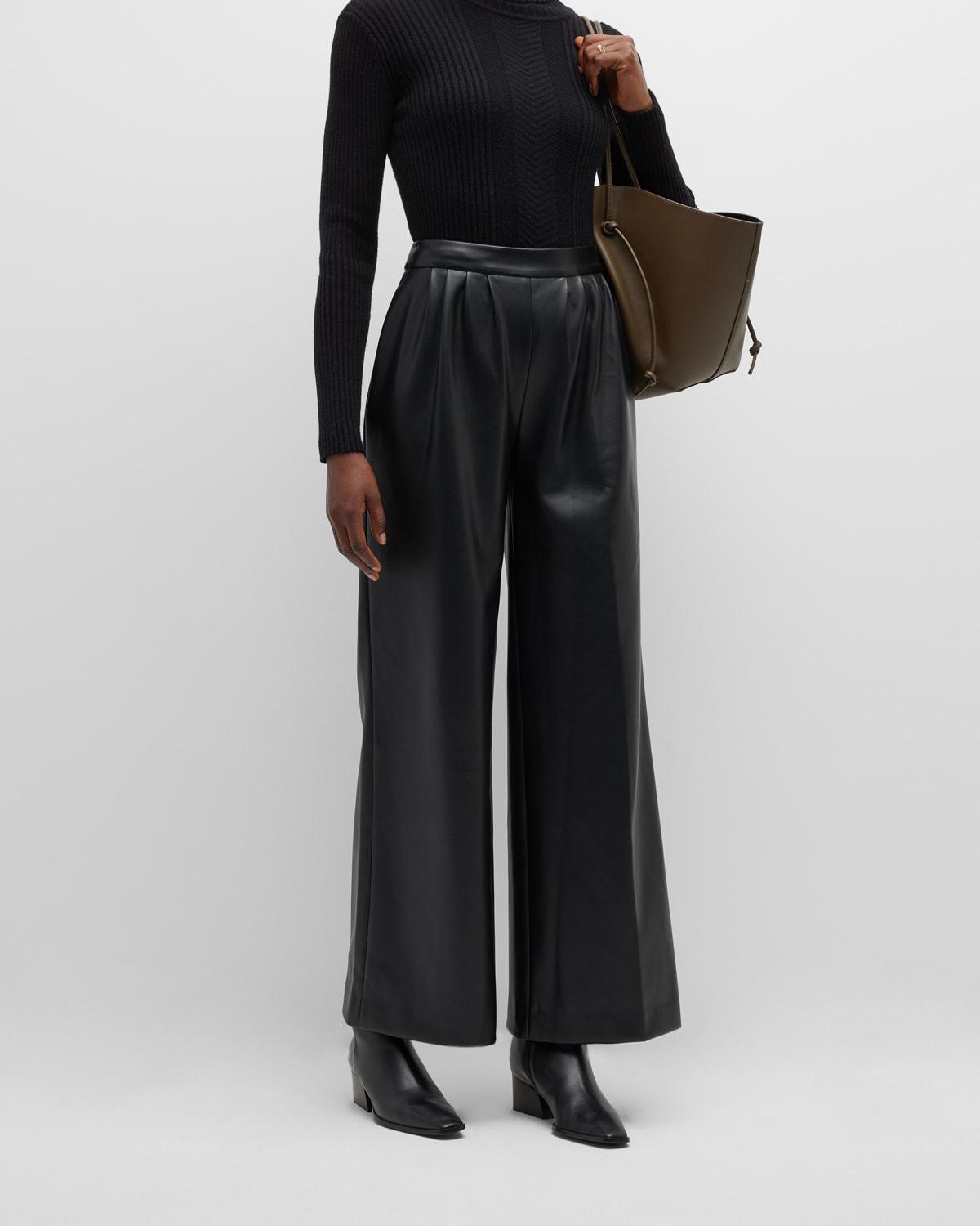 Pleated Wide-Leg Trousers by TOCCIN | jellibeans