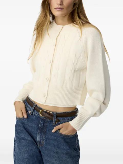 Rita cable-knit rita cardigan by TOCCIN
