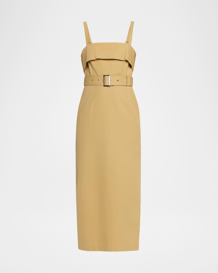 Theodora Belted Midi Dress by TOCCIN