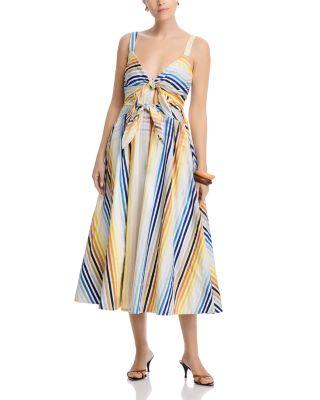 Wren Double Tie Front Midi Dress by TOCCIN