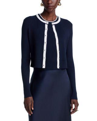 Zoe Cropped Cardigan Sweater by TOCCIN