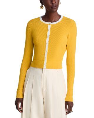 Zoe Cropped Cardigan Sweater by TOCCIN
