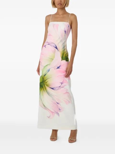 floral-print sleeveless maxi dress by TOCCIN