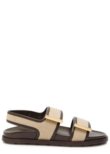 Canvas and leather sandals by TODS