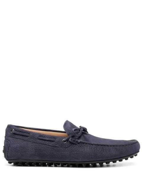 City bow-detail loafers by TODS