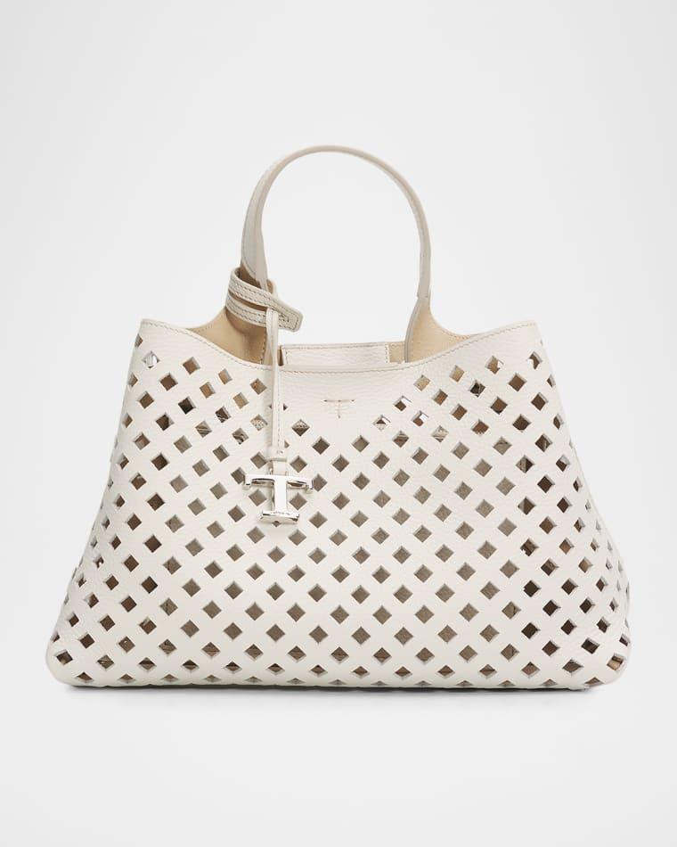 Cutout Leather Top-Handle Bag by TODS