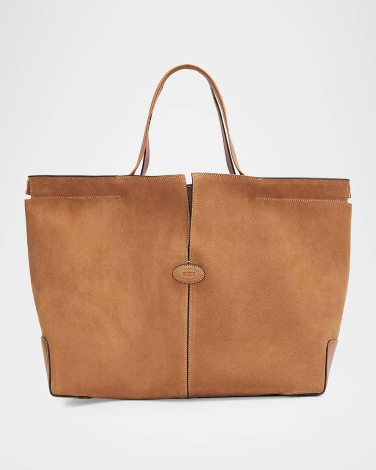 Di Bag Folio Medium Suede Shopping Tote Bag by TODS