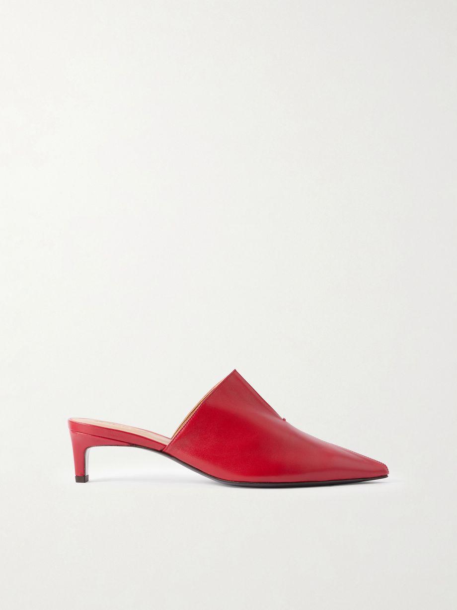 Glossed-leather mules by TODS