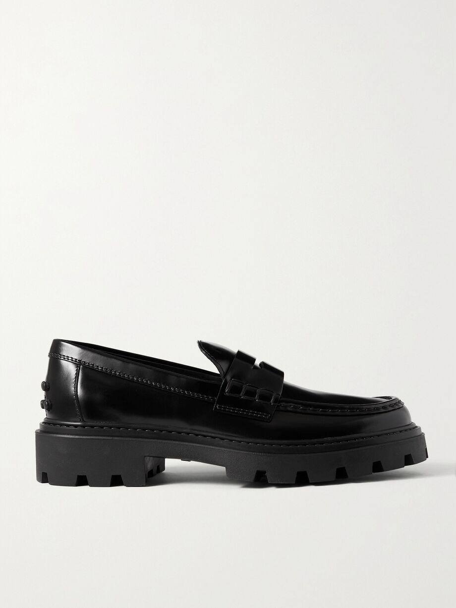 Gomma Pesante glossed-leather loafers by TODS