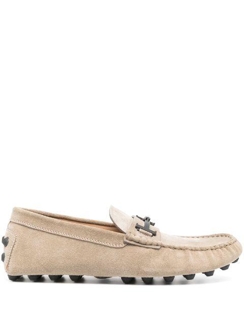 Gommino Double T suede loafers by TODS
