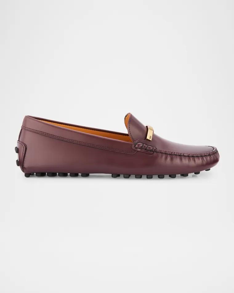 Gommino Leather Bar Driver Loafers by TODS