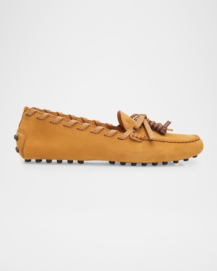 Gommino Whipstitch Suede Driver Loafers by TODS