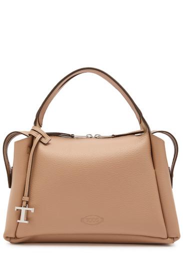 Grained leather top handle bag by TODS