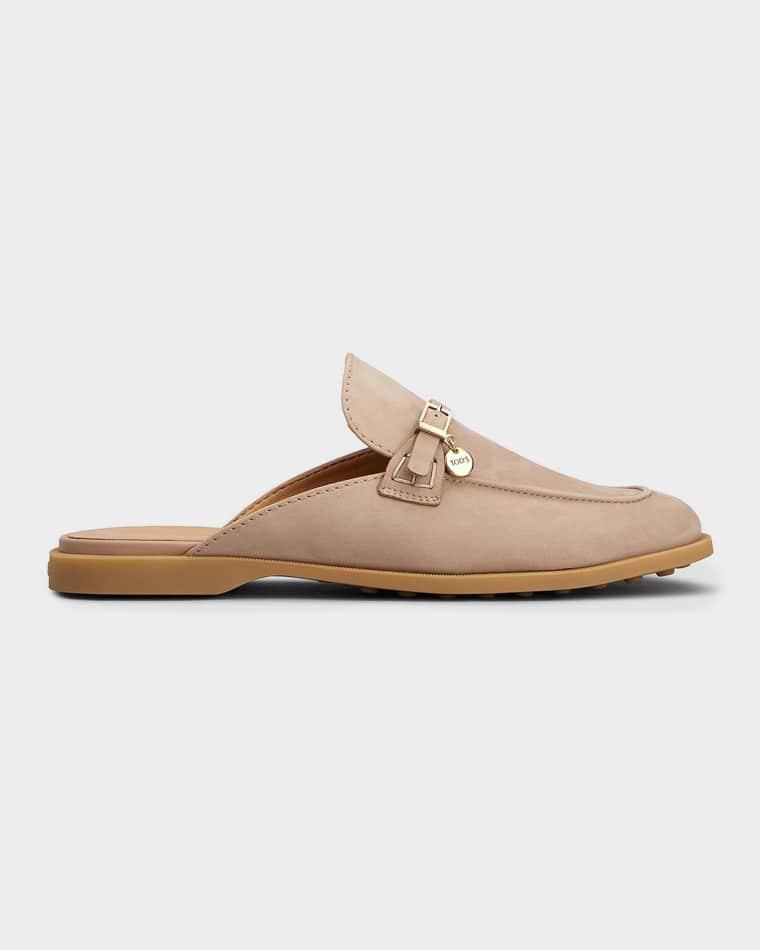 Leather Round-Toe Mules by TODS