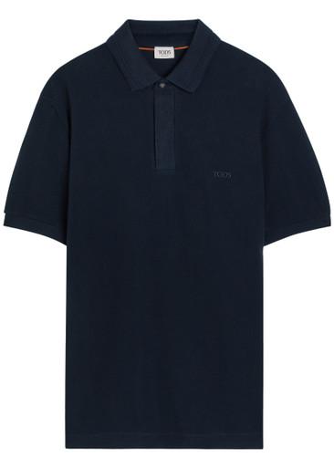 Logo-embroidered piqué cotton polo shirt by TODS