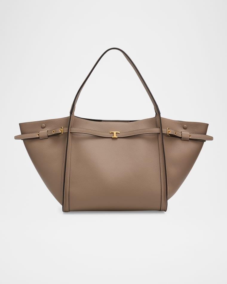 Medium Leather Shopping Tote Bag by TODS