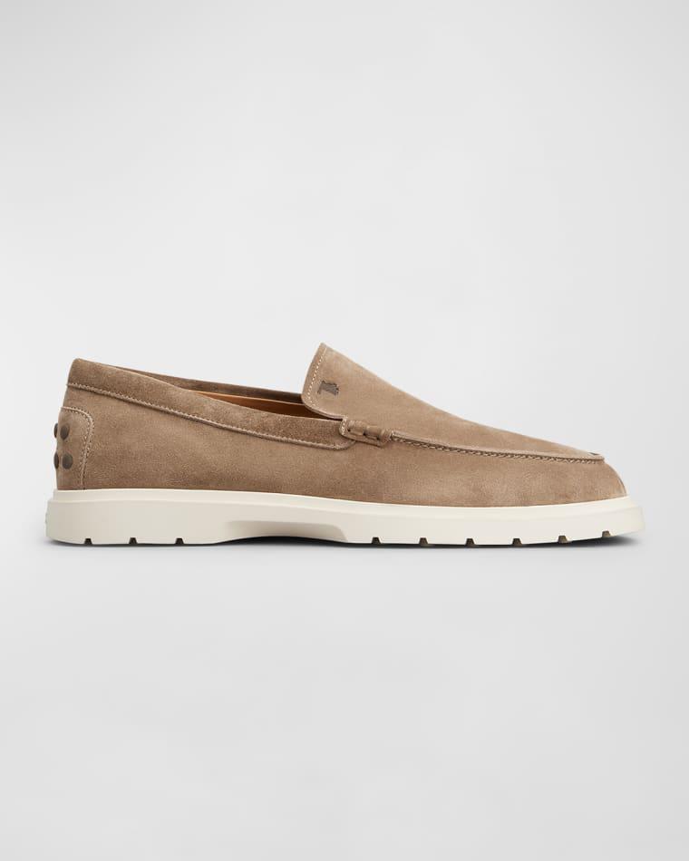 Men's Suede Moccasin Slipper Loafers by TODS