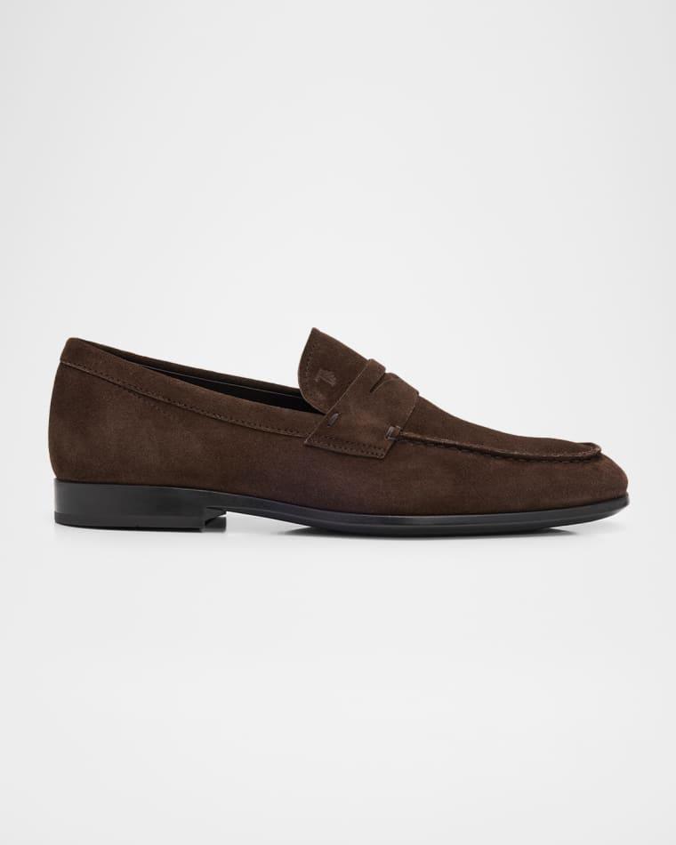 Men's Suede Penny Loafers by TODS