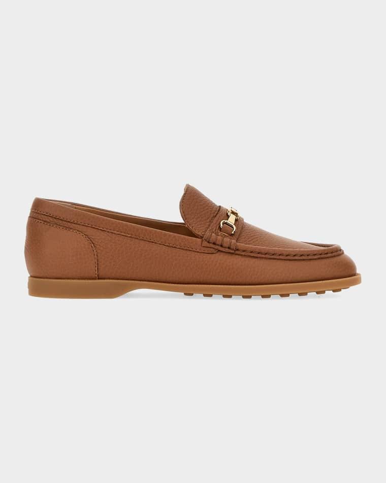 Men's T-Clamp Bit Leather Penny Loafers by TODS