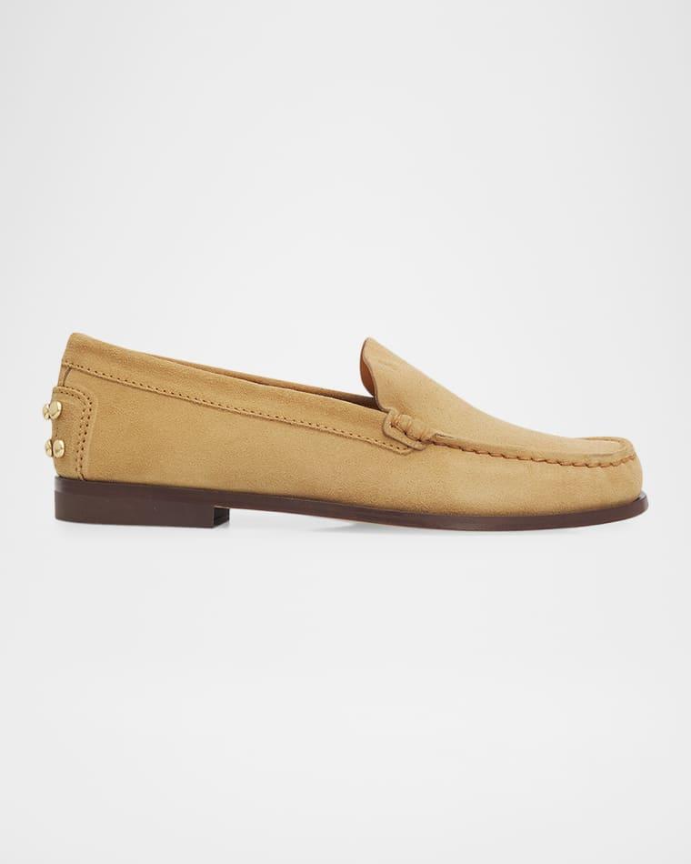 Metal Dots Suede Loafers by TODS