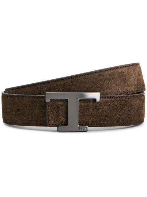 New T leather reversible belt by TODS