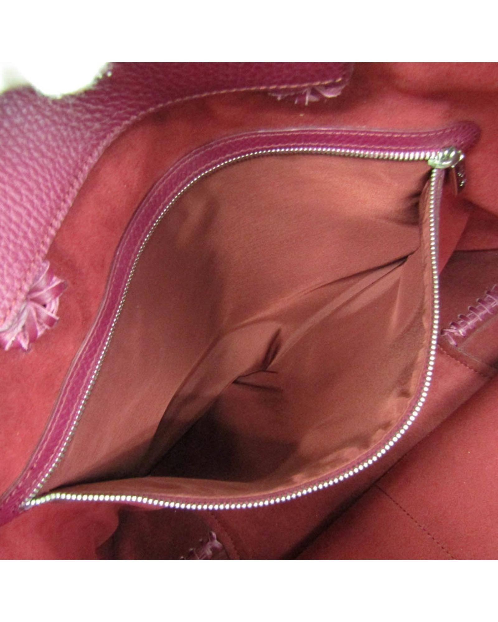 Preloved Leather Zip Tote Bag Wo - Purple by TODS