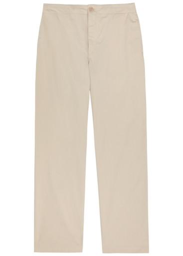 Straight-leg cotton-blend trousers by TODS
