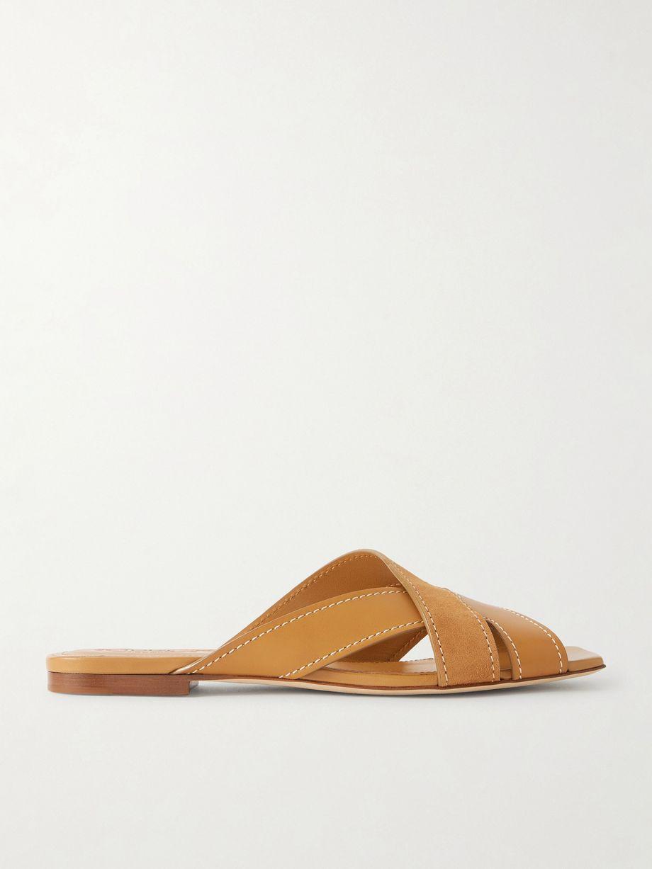 Suede and leather slides by TODS