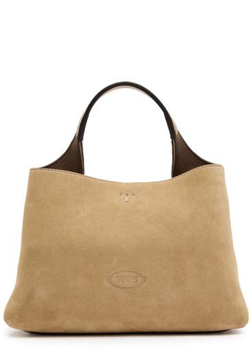 Suede top handle bag by TODS