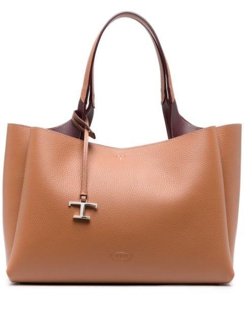 T Timeless leather tote bag by TODS