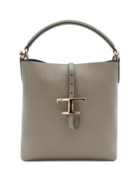 T-buckle leather shoulder bag by TODS