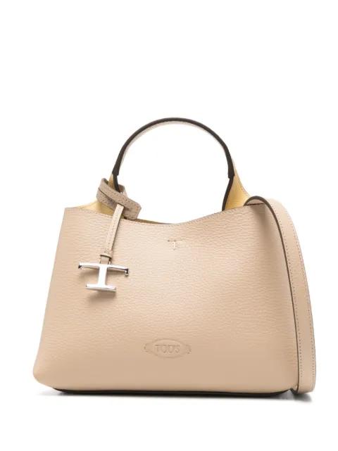 T-detail zip-fastening tote bag by TODS