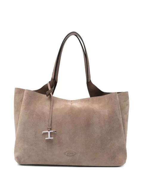 T logo charm tote bag by TODS
