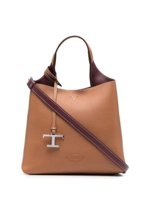 T-plaque tote bag by TODS