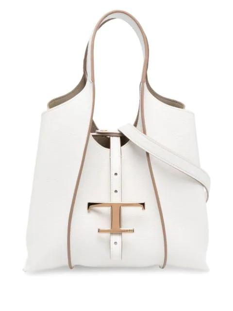 Timeless logo charm tote bag by TODS