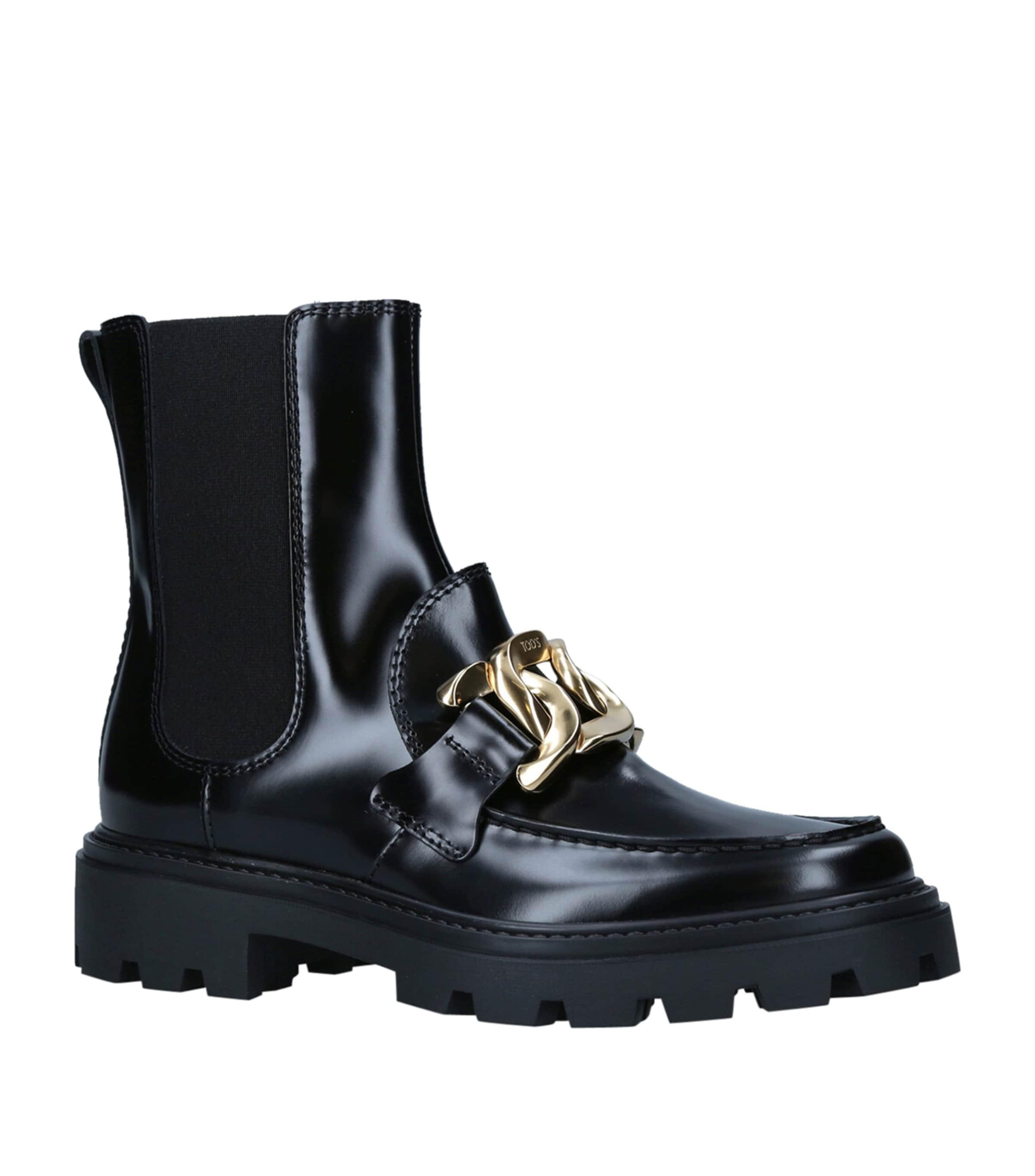 Tod's Leather Gomma Pesante Boots by TODS