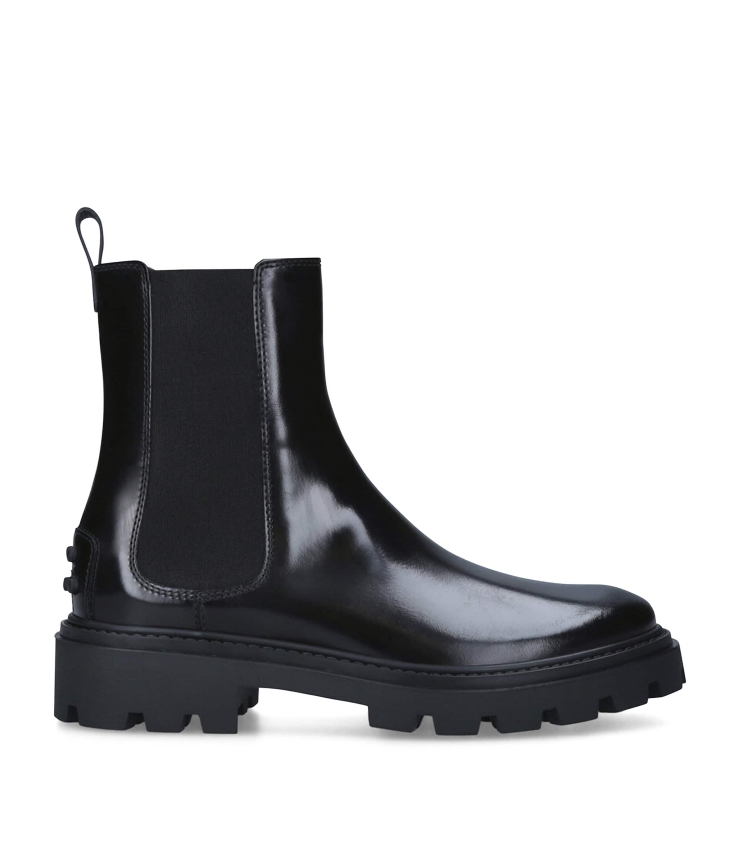 Tod's Leather Gomma Pesante Chelsea Boots by TODS