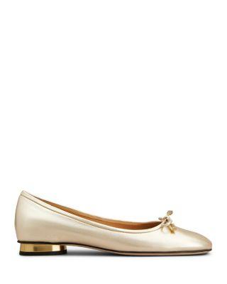 Women's Leather Ballet Flats by TODS