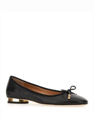 Women's Leather Ballet Flats by TODS