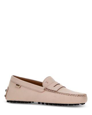 Women's Leather Moccasin Loafer Flats by TODS