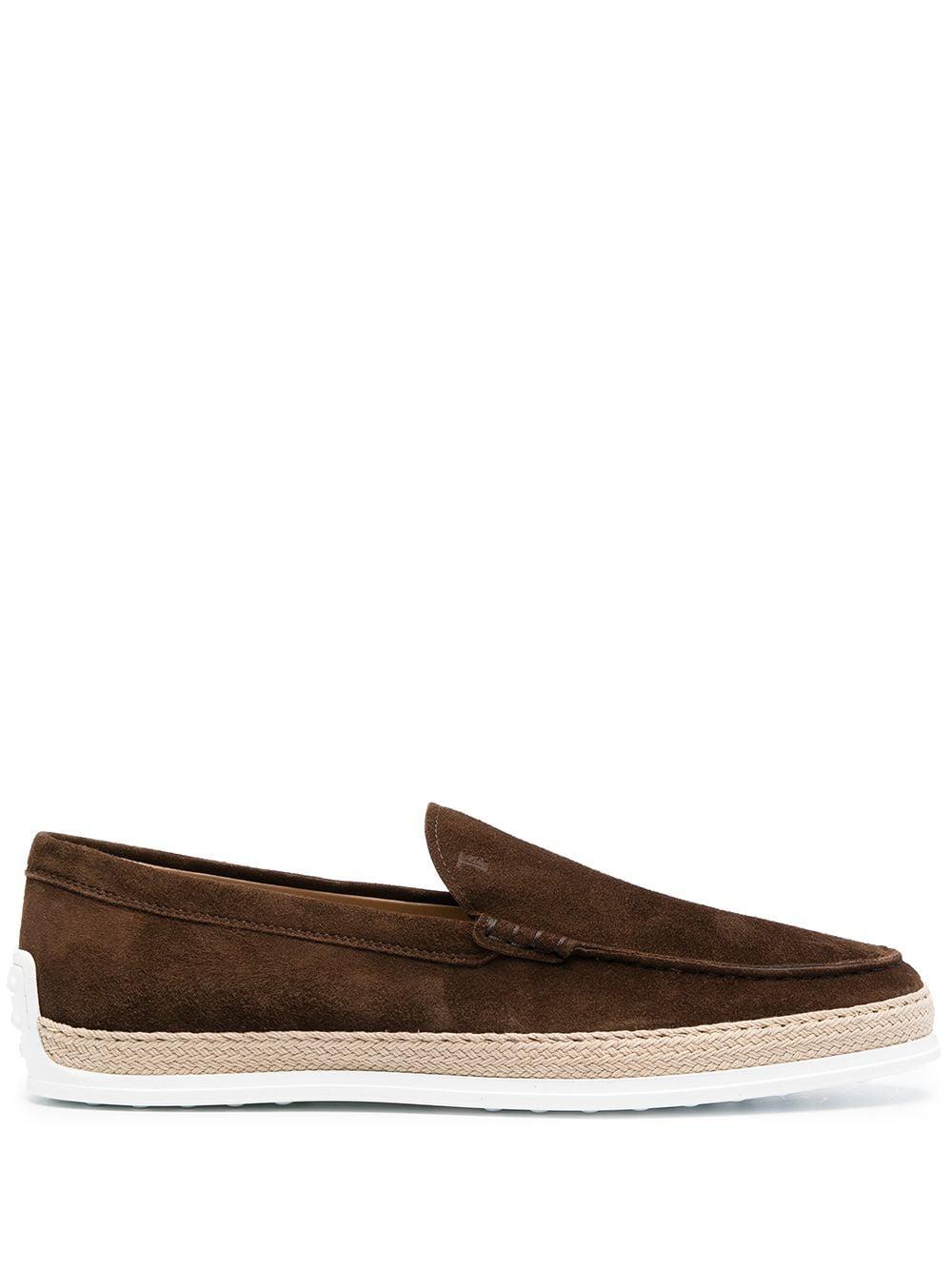 almond-toe suede loafers by TODS