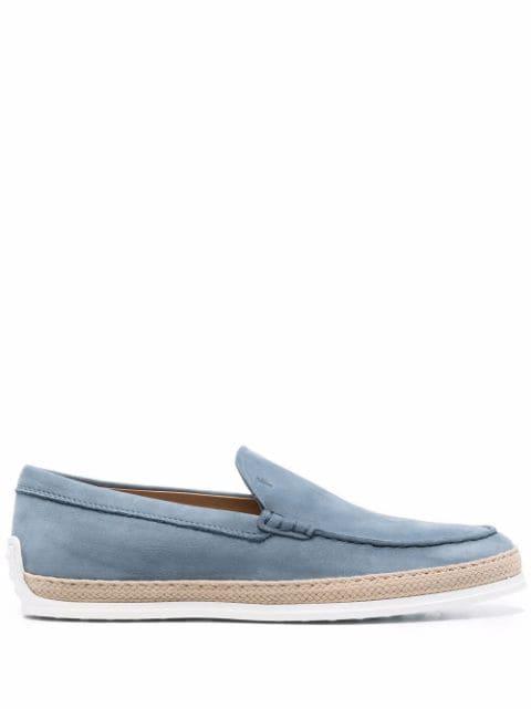 almond-toe suede loafers by TODS